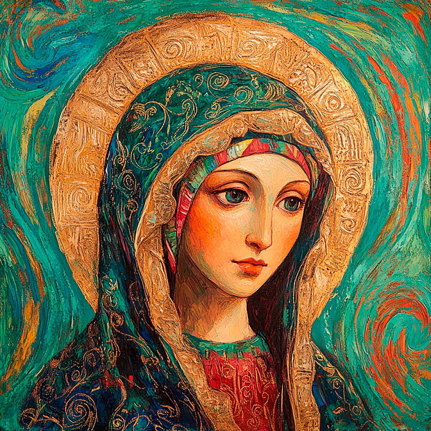 Graceful Light: Virgin Mary bringing spiritual comfort to your home: Digital artwork - Image 11