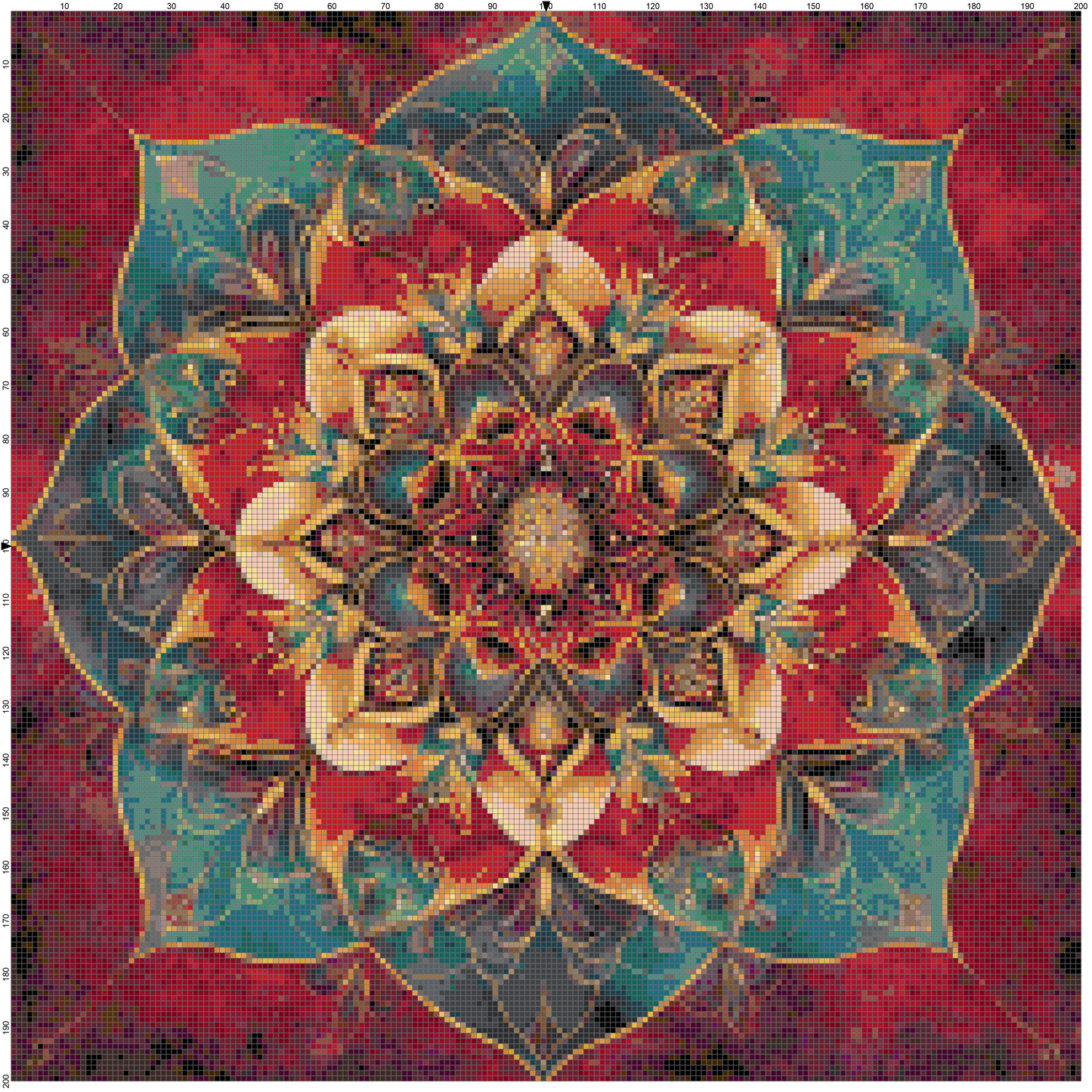 Color Vortex: Mandala Cross Stitch Patterns - Book 1