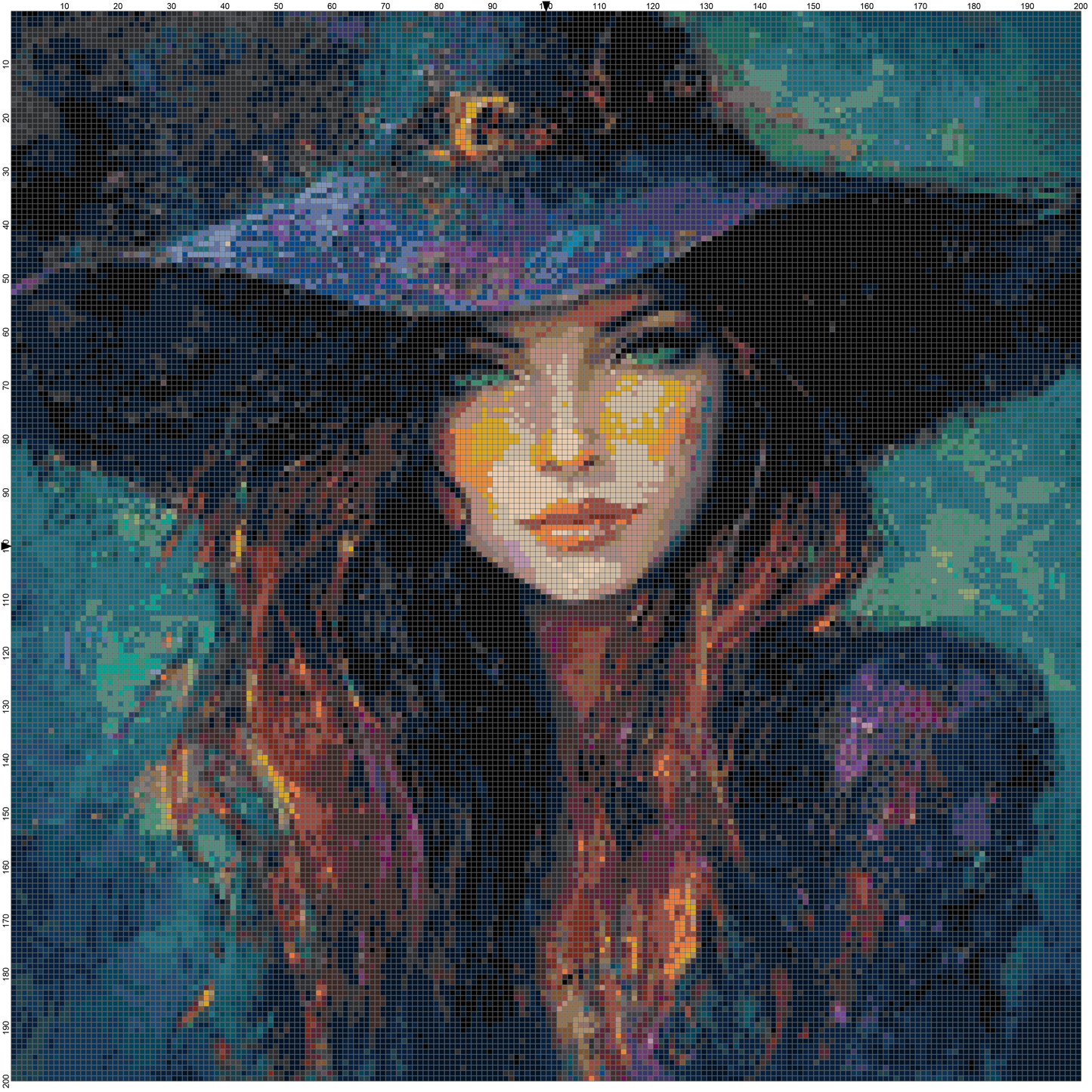 Magic Halloween cross stitch PDF bundle — ghost, skeleton, and spider pumpkin patterns for Halloween embroidery.