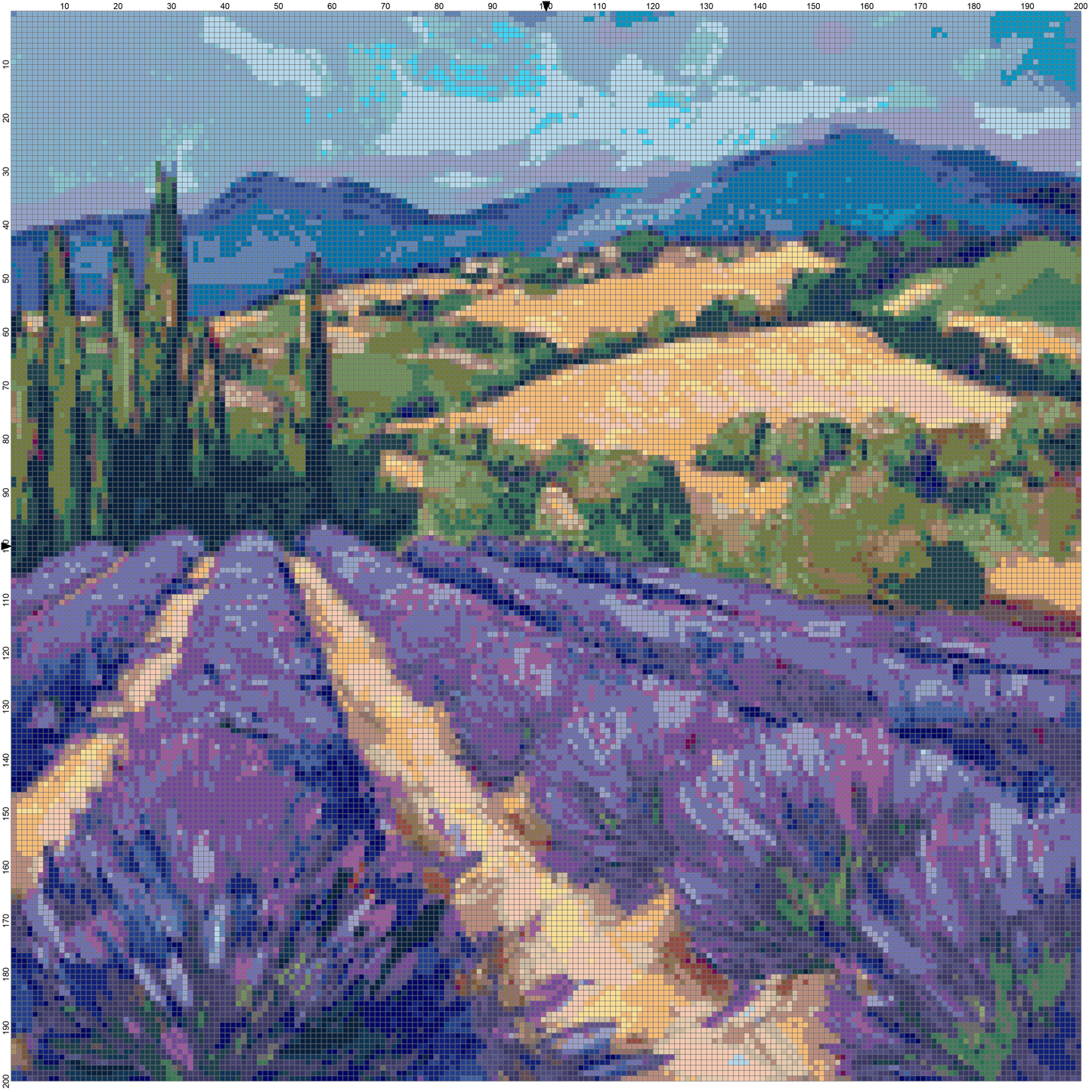 Post-Impressionist Landscapes: Cross Stitch Patterns - Book 22
