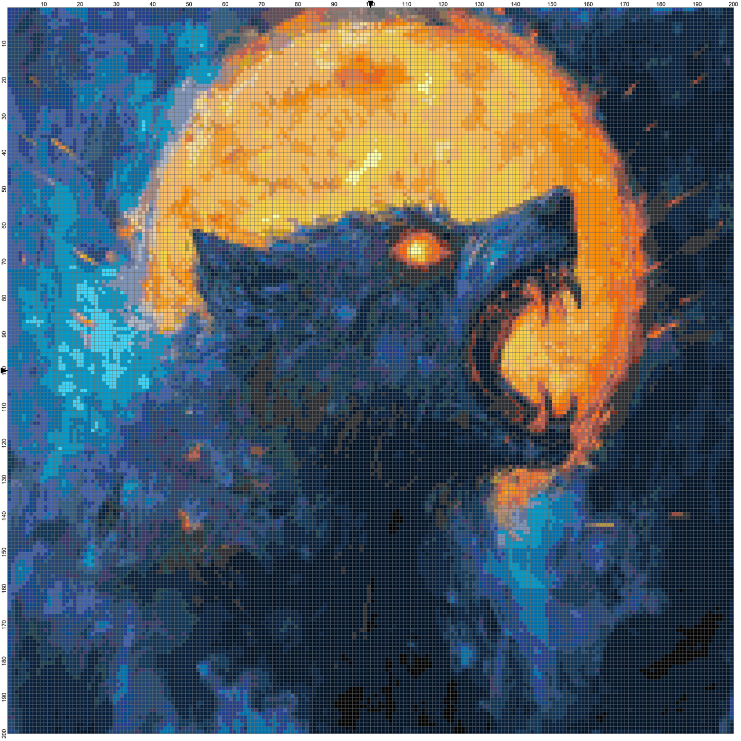 Magic Halloween cross stitch PDF bundle — ghost, skeleton, and spider pumpkin patterns for Halloween embroidery.