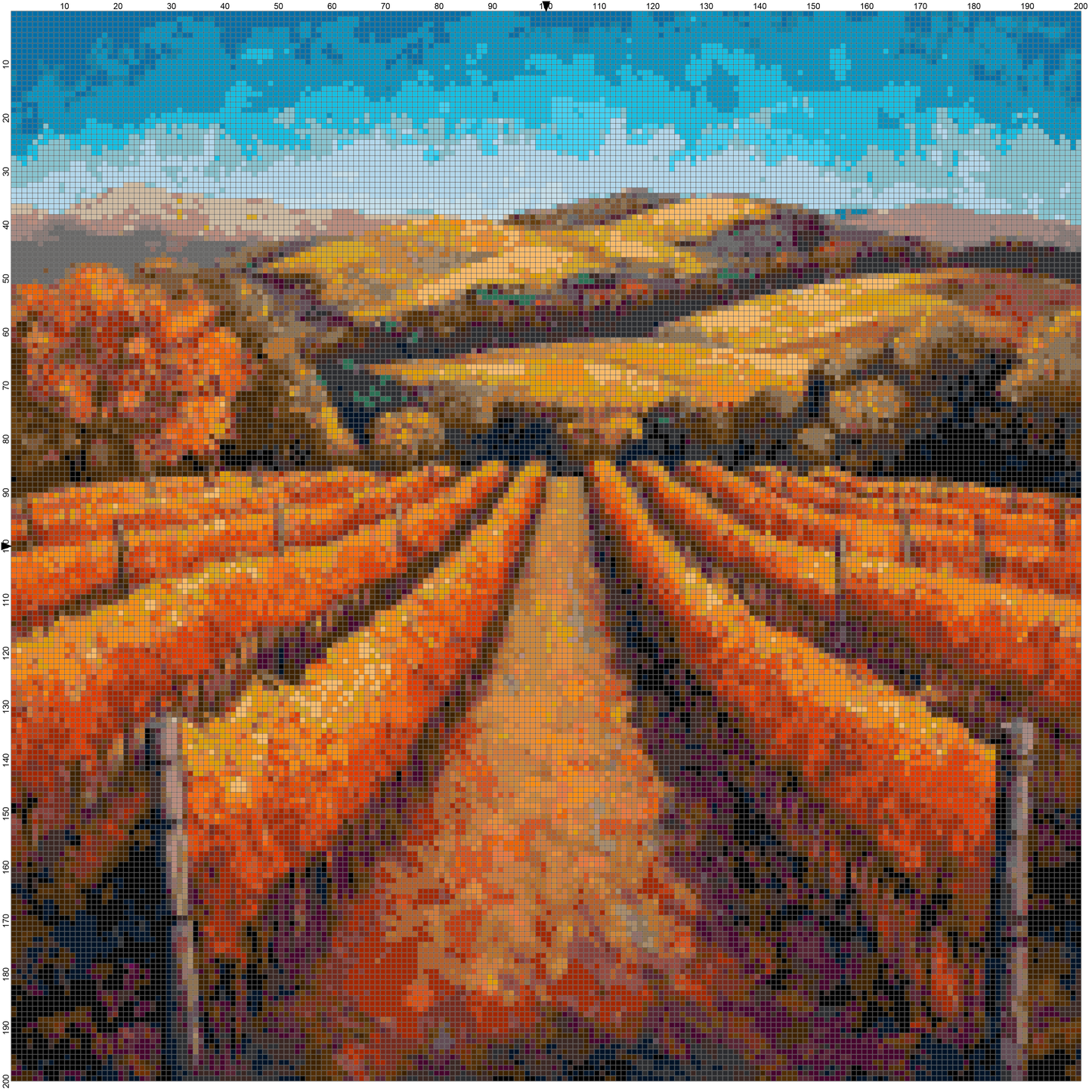 Post-Impressionist Landscapes: Cross Stitch Patterns - Book 21