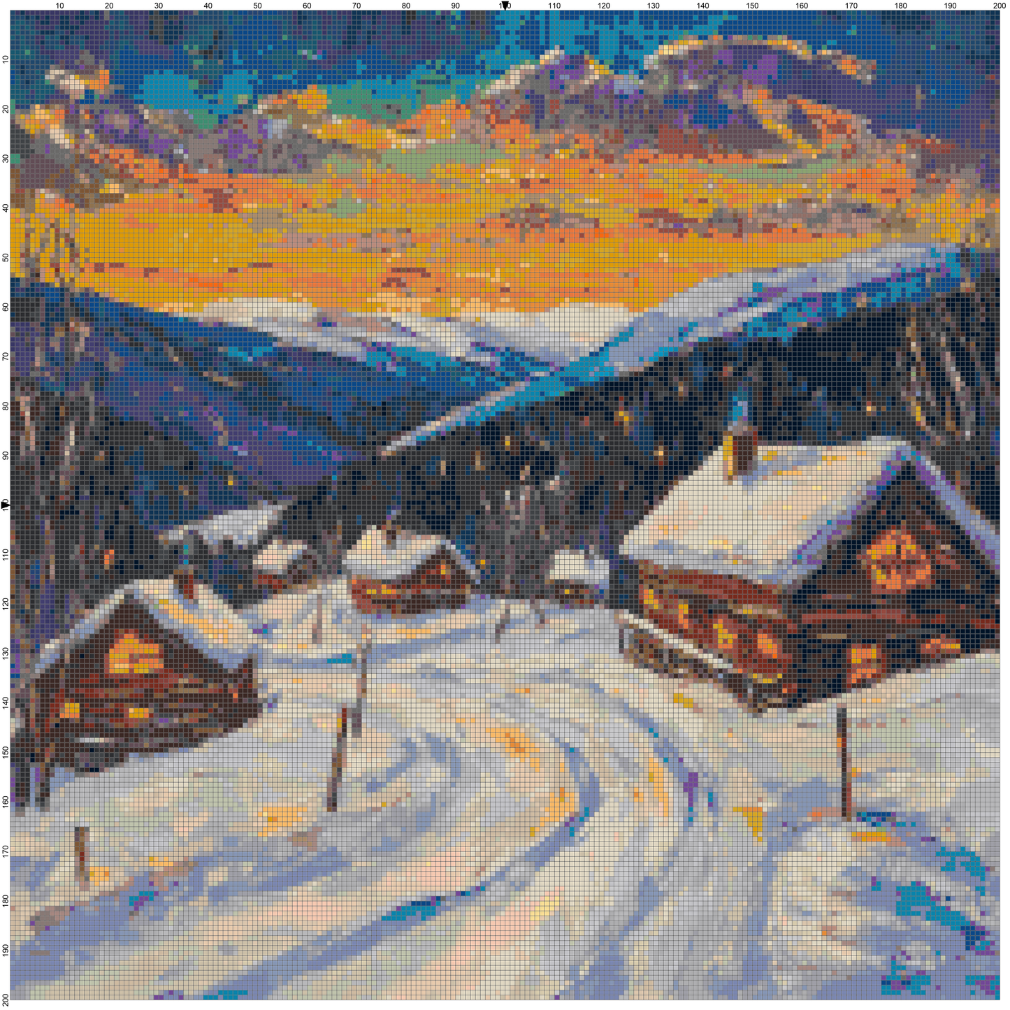 Post-Impressionist Landscapes: Cross Stitch Patterns - Book 19