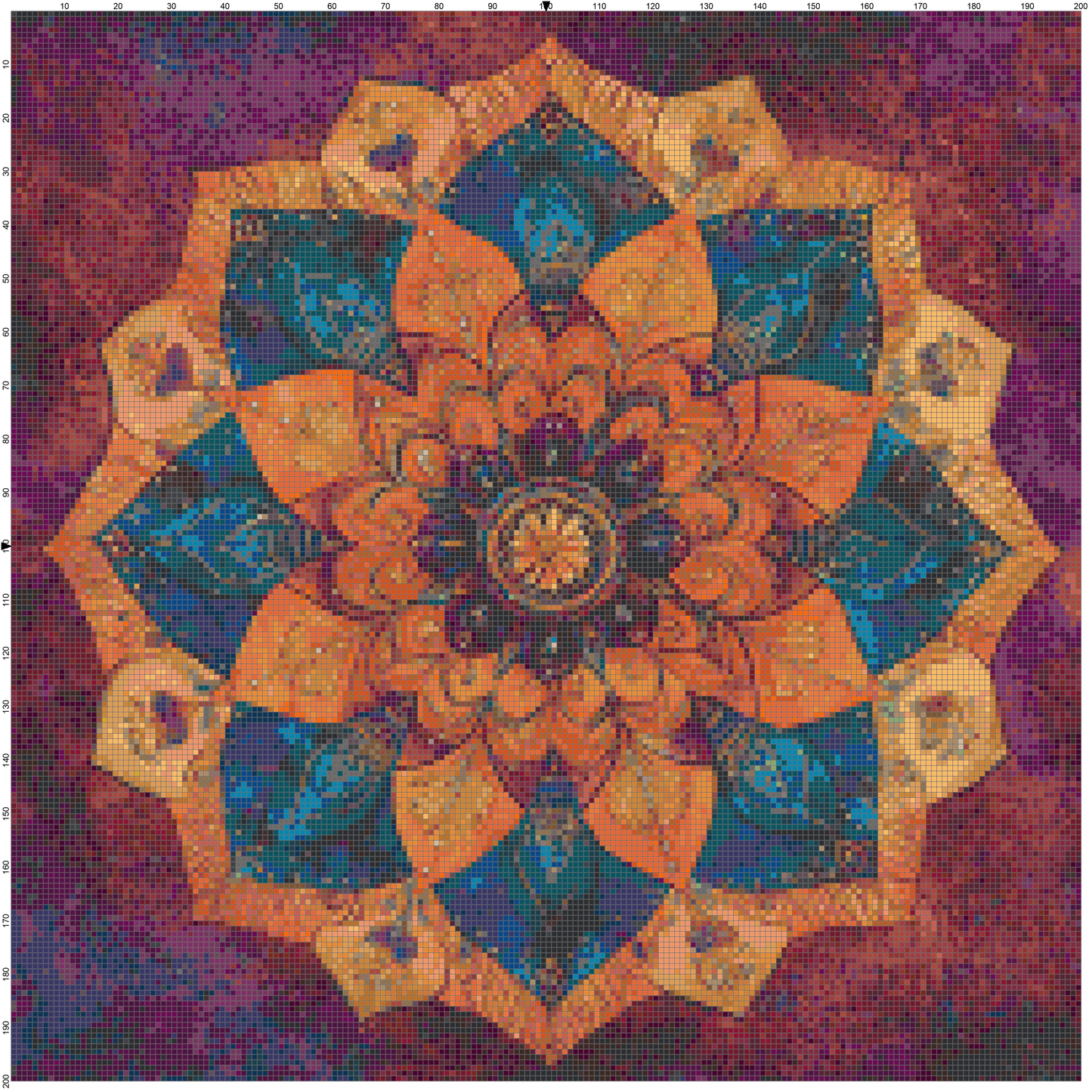 Color Vortex: Mandala Cross Stitch Patterns - Book 4