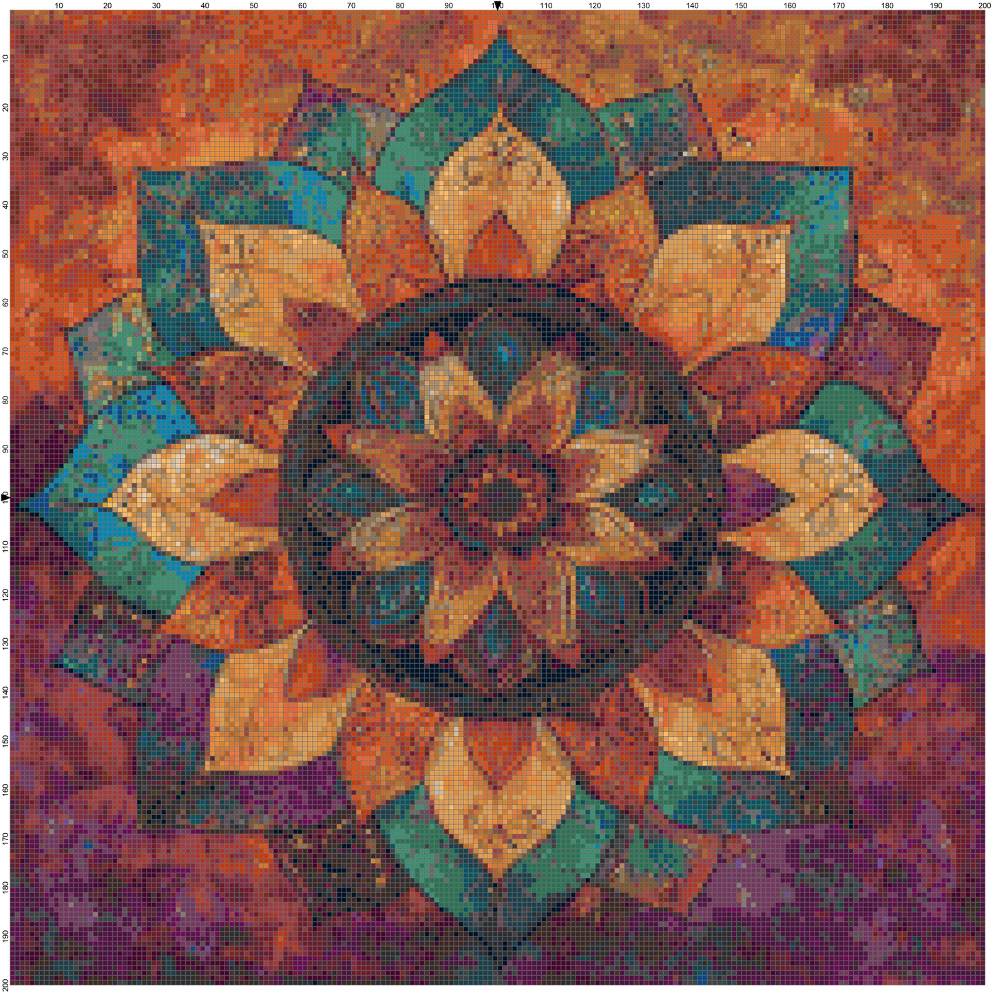 Color Vortex: Mandala Cross Stitch Patterns - Book 5