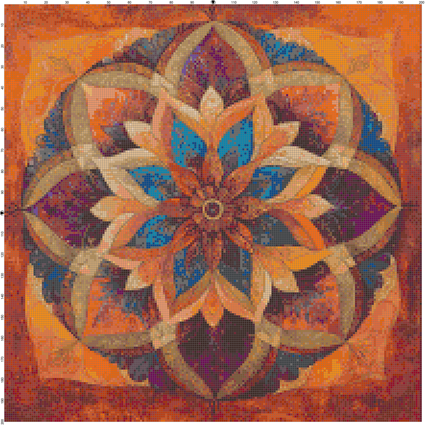 Color Vortex: Mandala Cross Stitch Patterns - Book 1