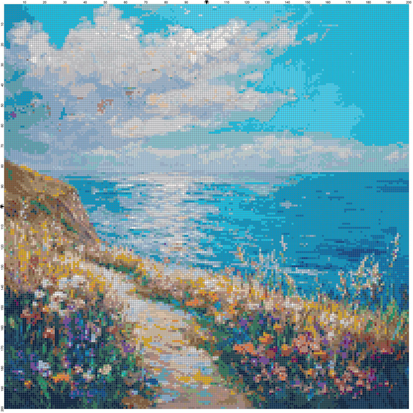 Post-Impressionist Landscapes: Cross Stitch Patterns - Book 9