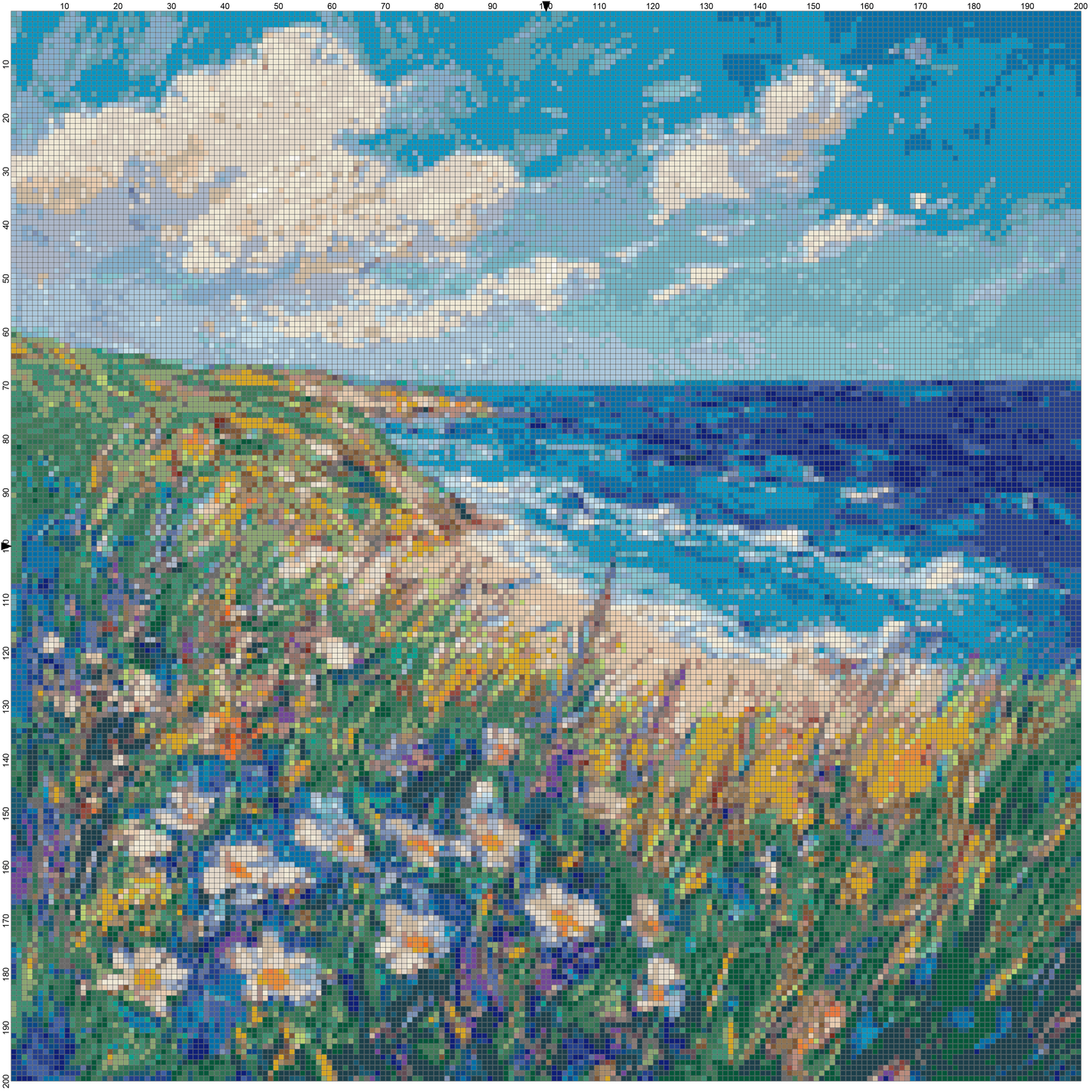 Post-Impressionist Landscapes: Cross Stitch Patterns - Book 10