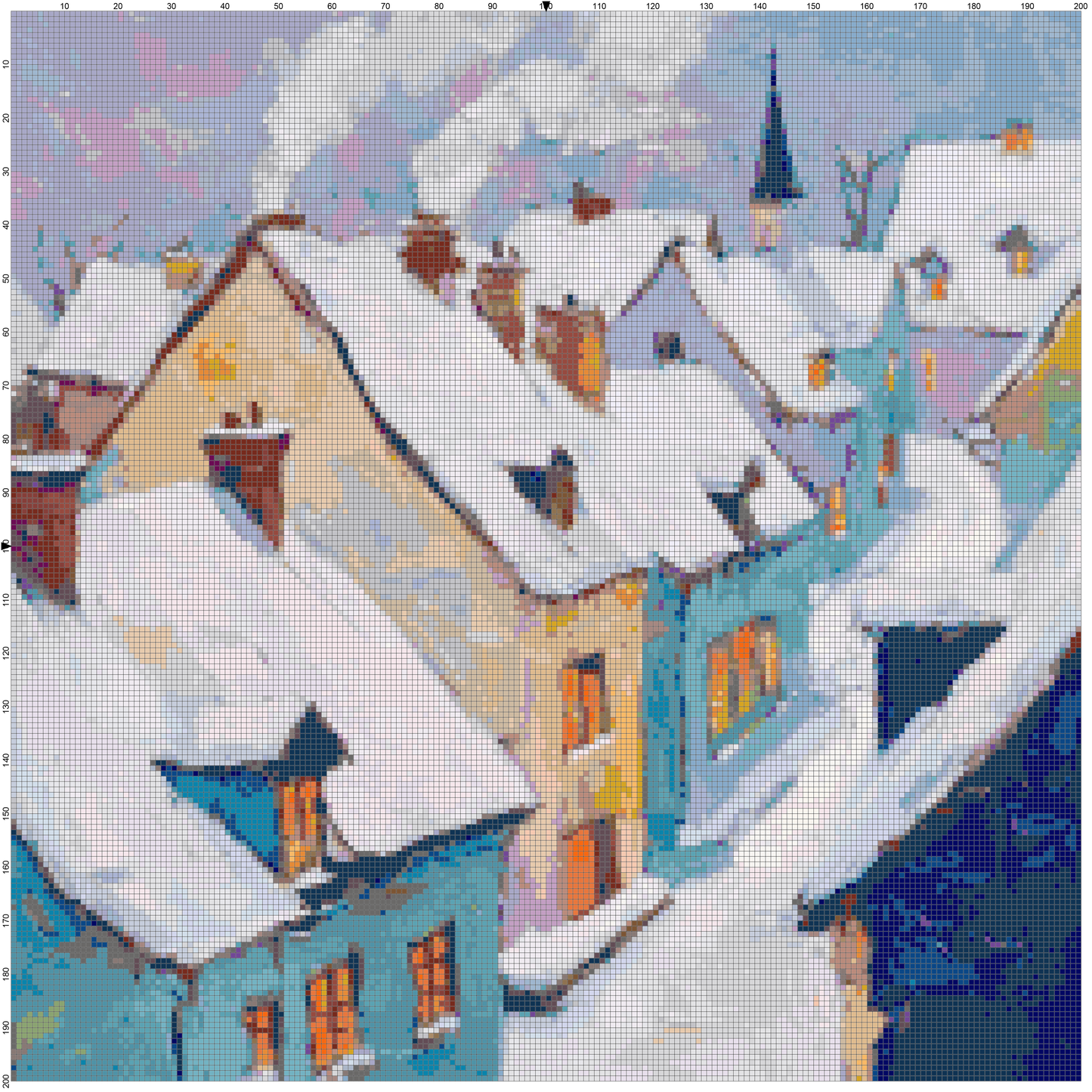 Post-Impressionist Landscapes: Cross Stitch Patterns - Book 4