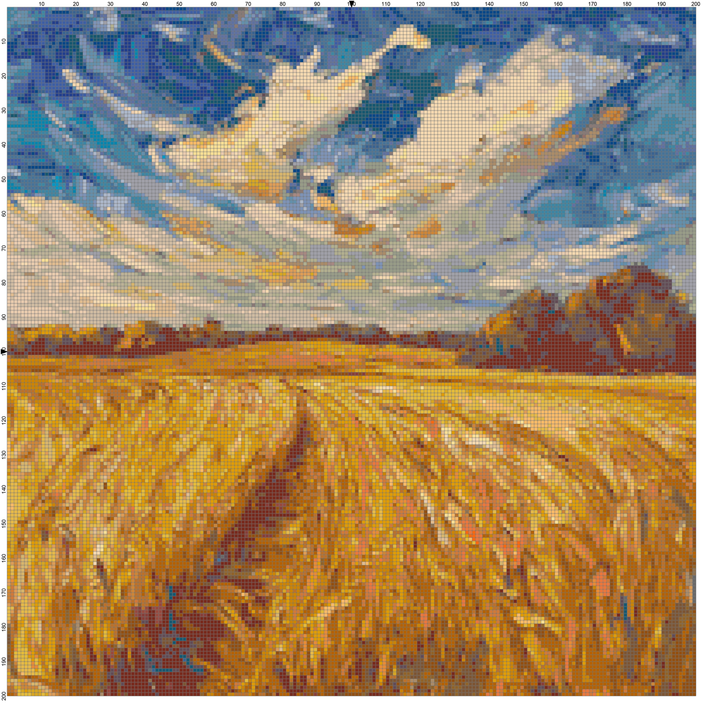 Post-Impressionist Landscapes: Cross Stitch Patterns - Book 23