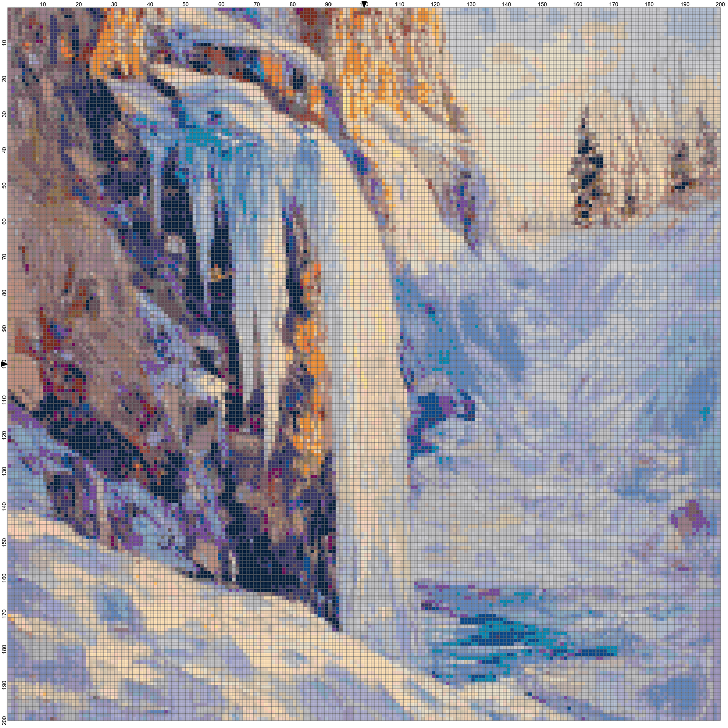 Post-Impressionist Landscapes: Cross Stitch Patterns - Book 12