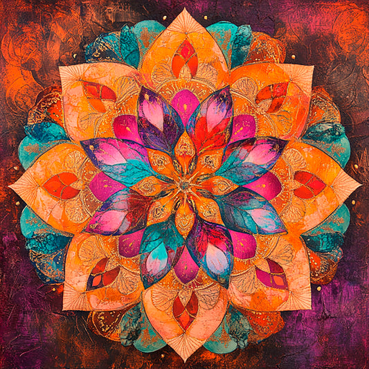 Color Vortex mandalas for meditation and relaxation — colorful printable mandala patterns in digital PDF format