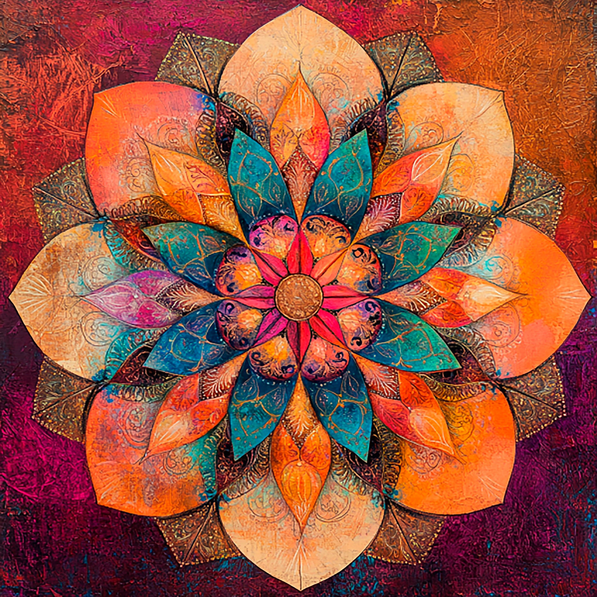 Color Vortex mandalas for meditation and relaxation — colorful printable mandala patterns in digital PDF format