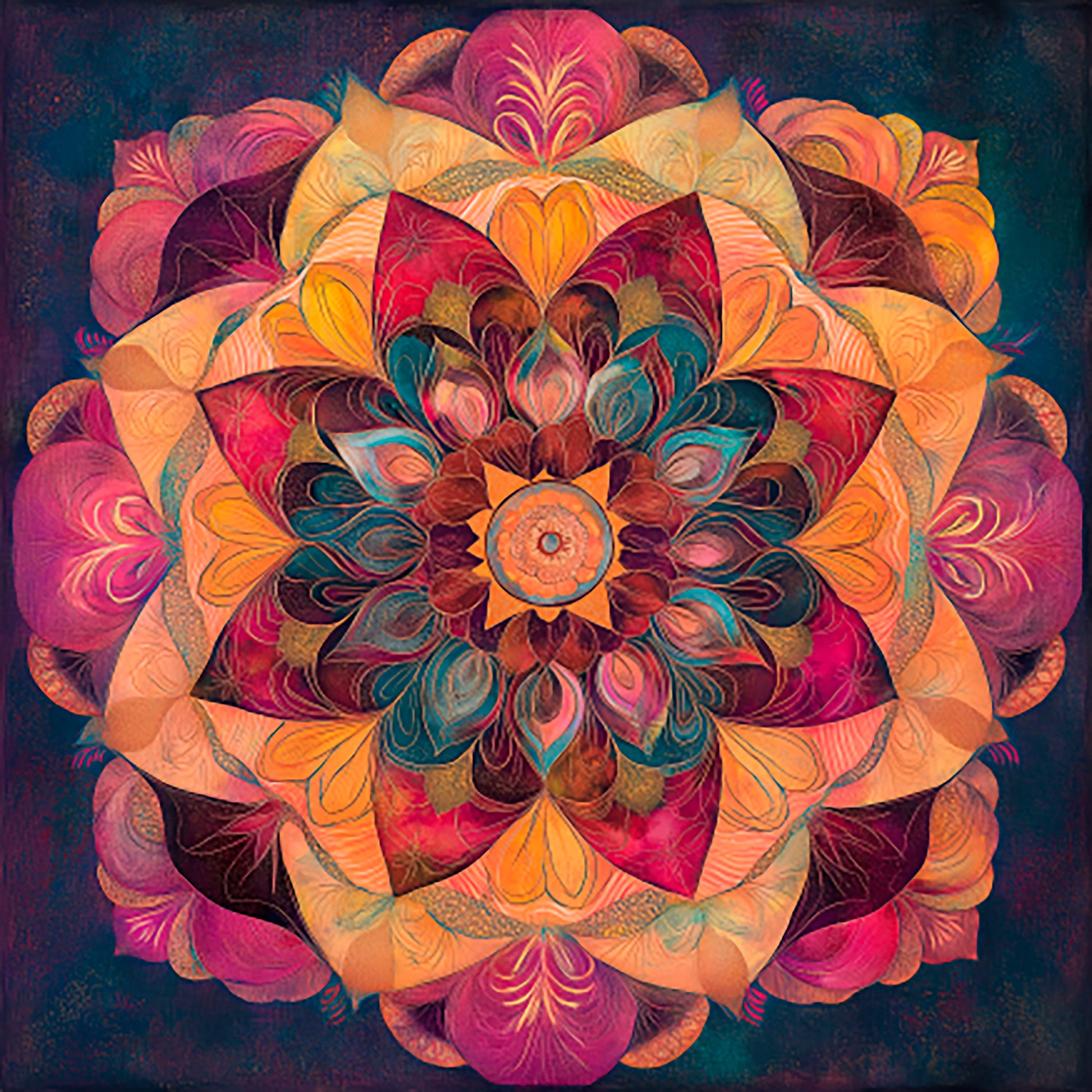 Color Vortex mandalas for meditation and relaxation — colorful printable mandala patterns in digital PDF format