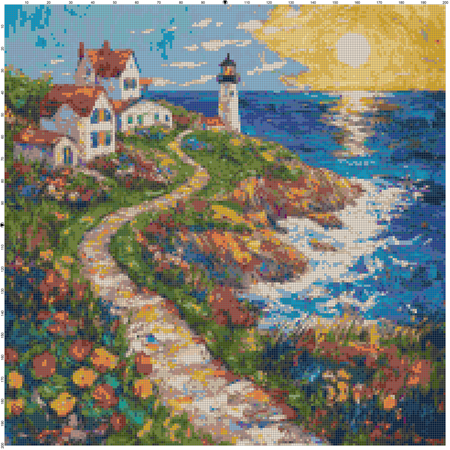 Post-Impressionist Landscapes: Cross Stitch Patterns - Book 16