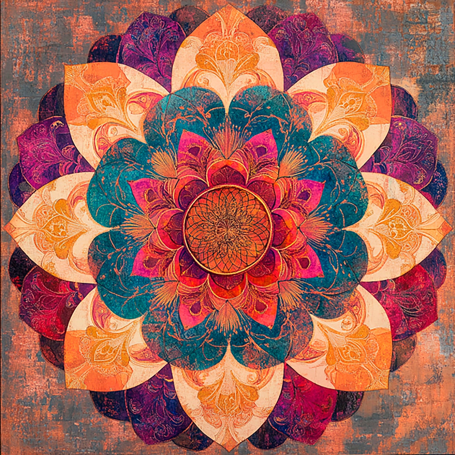 Color Vortex mandalas for meditation and relaxation — colorful printable mandala patterns in digital PDF format