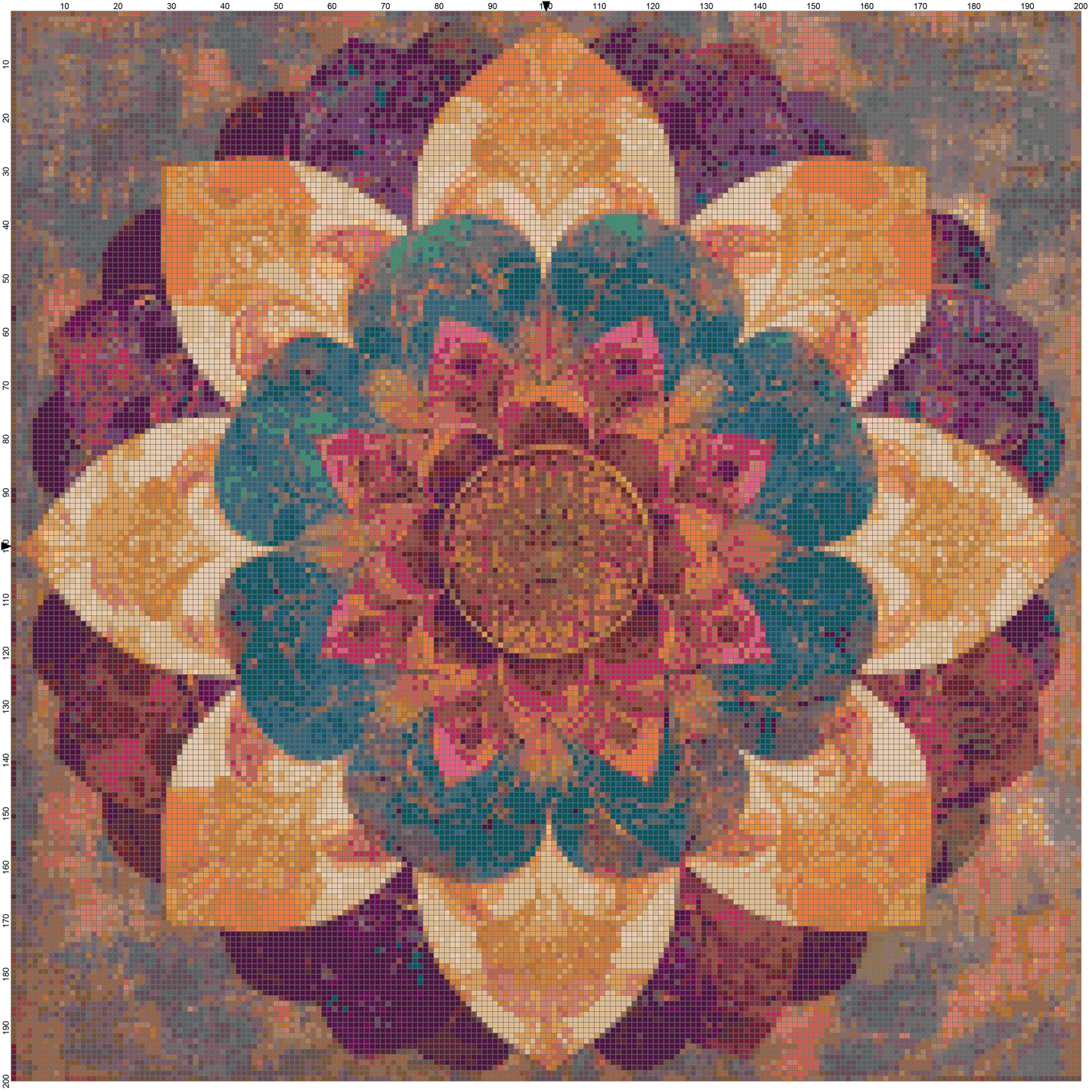 Color Vortex: Mandala Cross Stitch Patterns - Book 5