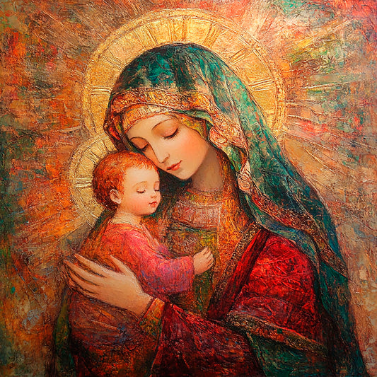 Graceful Light: Virgin Mary bringing spiritual comfort to your home: Digital artwork - Image 5