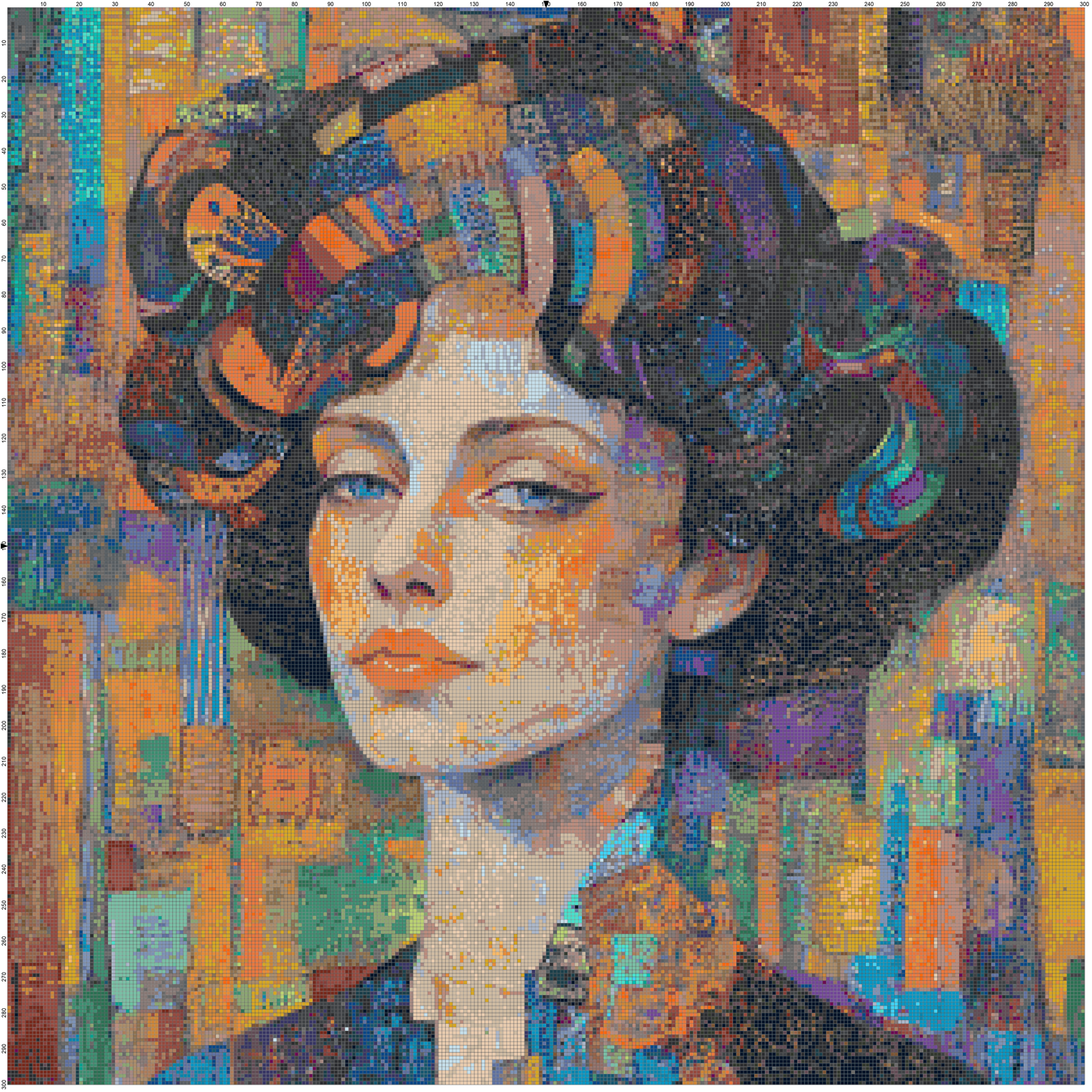 Color Ecstasy: Portrait Cross Stitch Patterns - Book 4