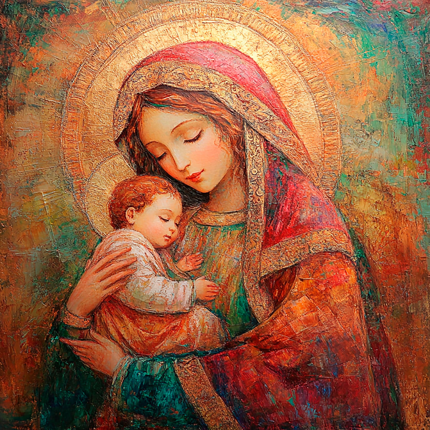 Graceful Light: Virgin Mary bringing spiritual comfort to your home: Digital artwork - Image 6