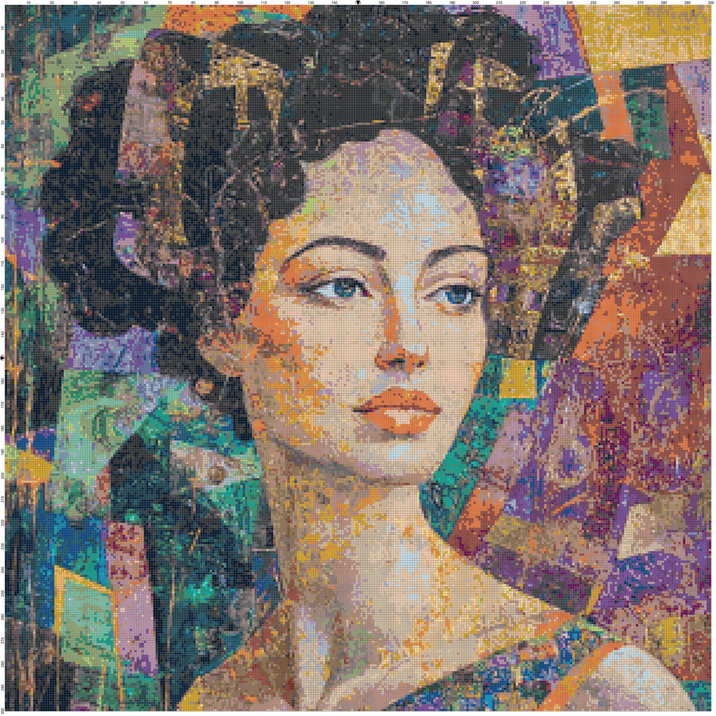 Color Ecstasy: Portrait Cross Stitch Patterns - Book 5