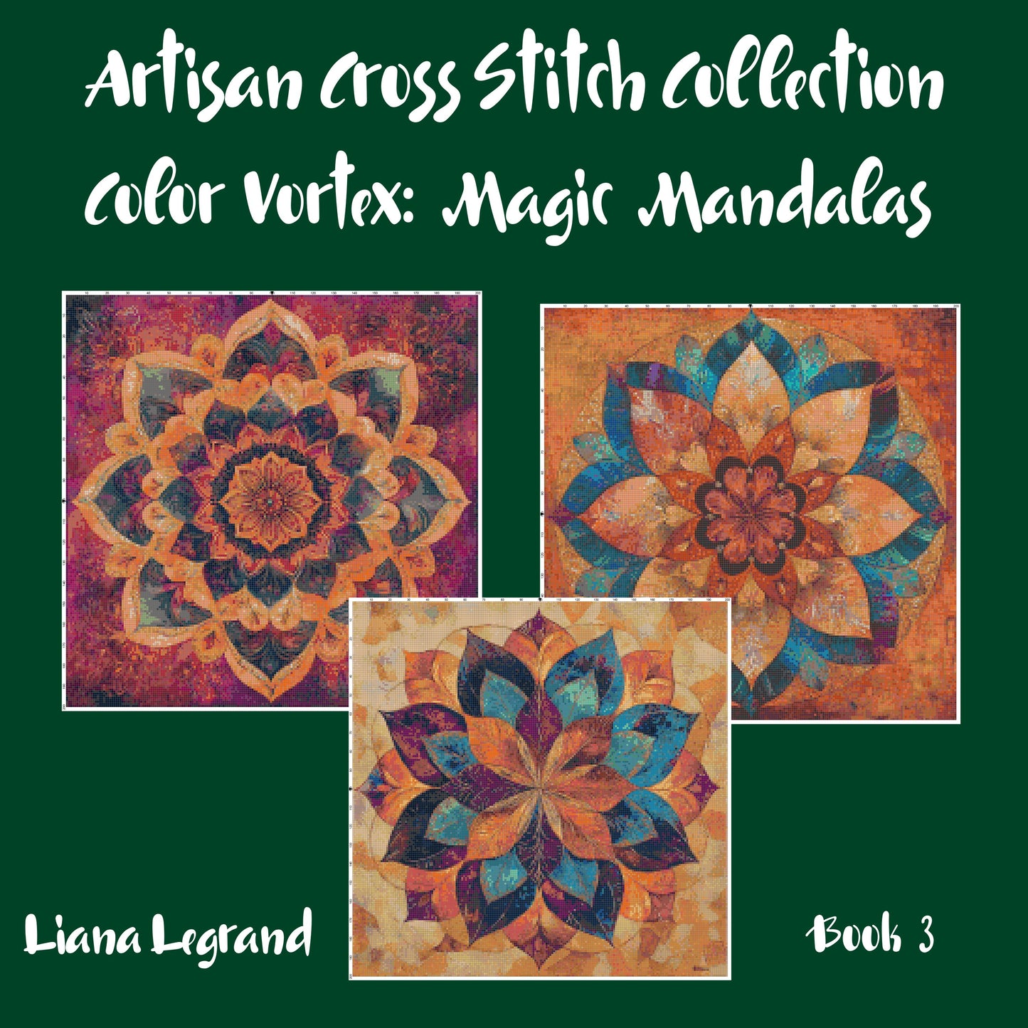 Color Vortex: Mandala Cross Stitch Patterns - Book 3