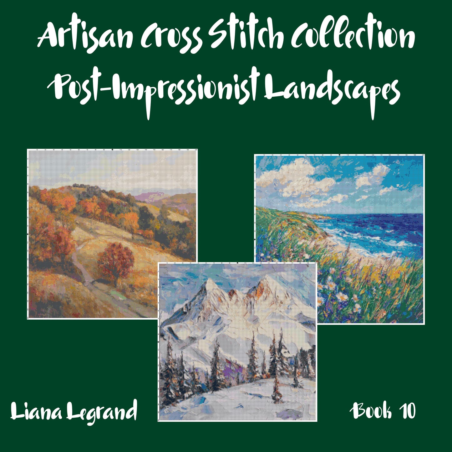 Post-Impressionist Landscapes: Cross Stitch Patterns - Book 10