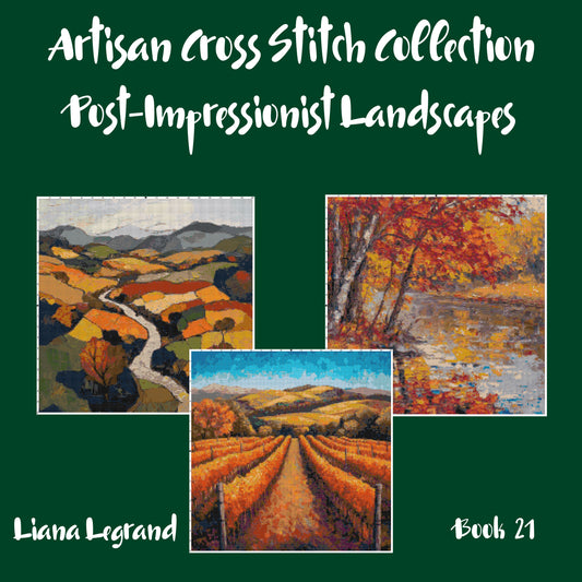 Post-Impressionist Landscapes: Cross Stitch Patterns - Book 21