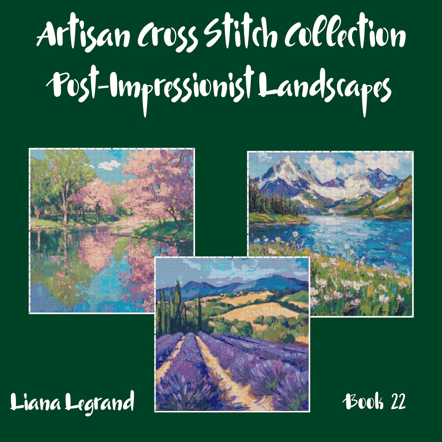 Post-Impressionist Landscapes: Cross Stitch Patterns - Book 22