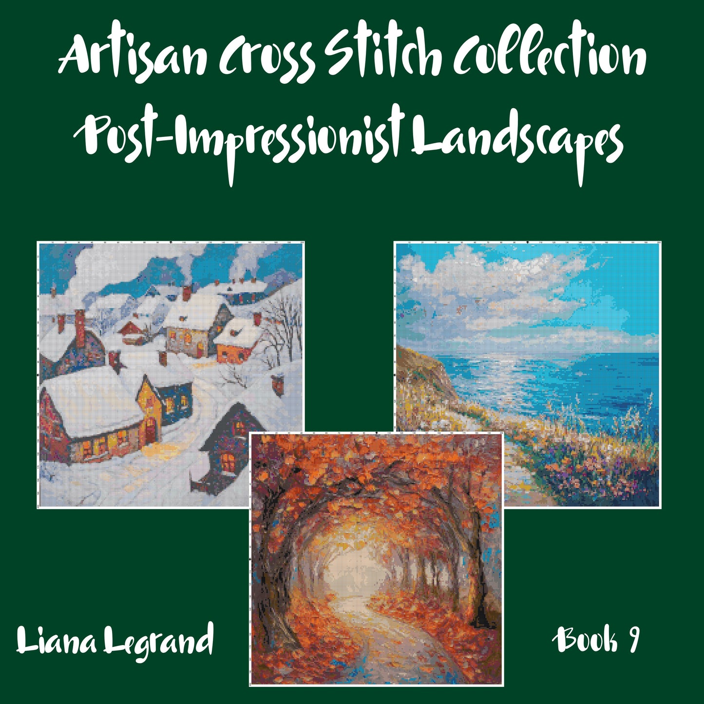 Post-Impressionist Landscapes: Cross Stitch Patterns - Book 9