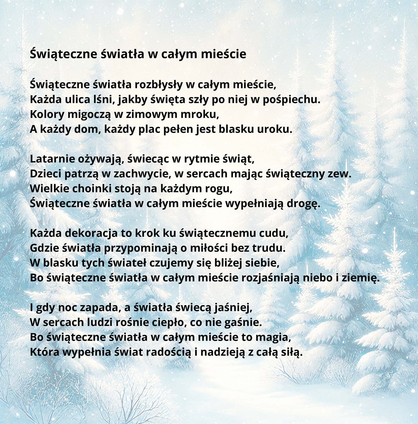 Winter Magic: Christmas & New Year Poetry Collection - Polish edition