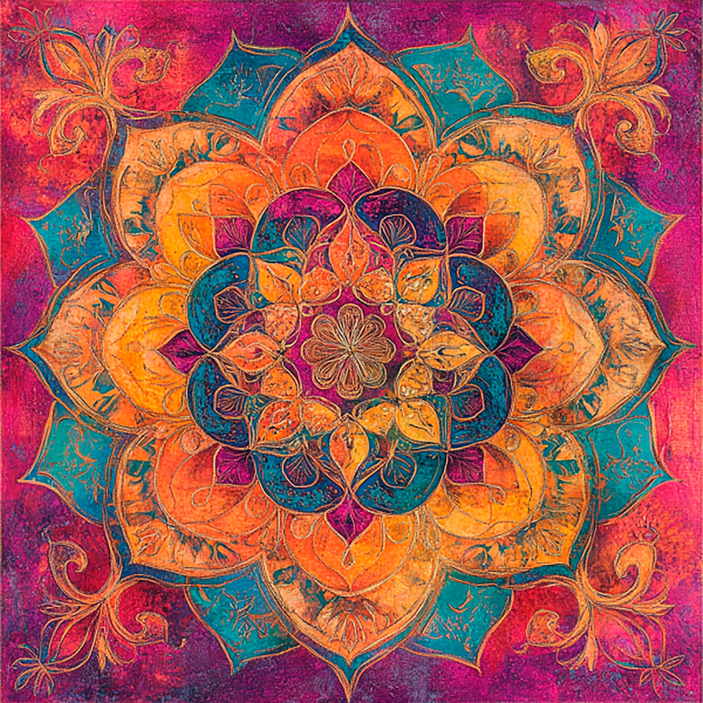 Color vortex: mandalas for meditation and relaxation - Digital Artwork 12