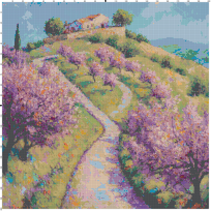 Post-Impressionist Landscapes: Cross Stitch Patterns - Book 23