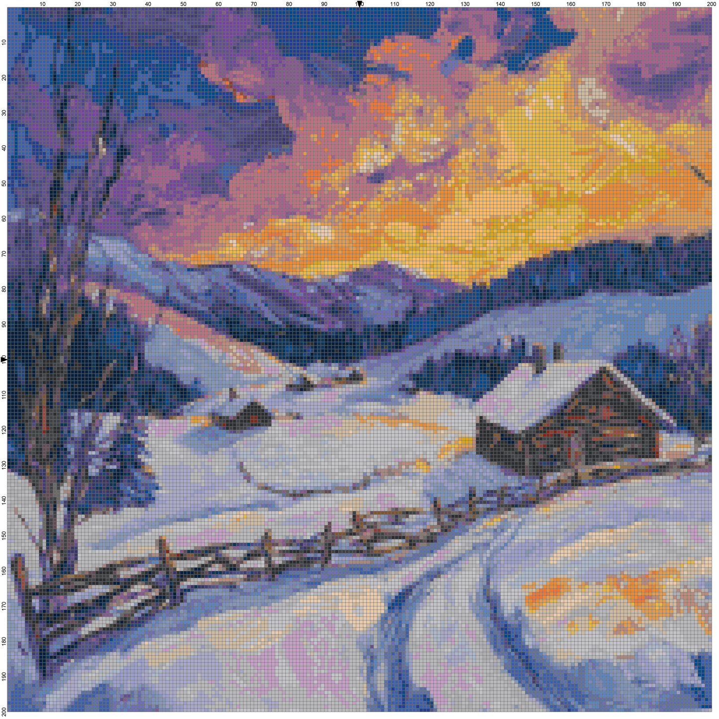 Post-Impressionist Landscapes: Cross Stitch Patterns - Book 6