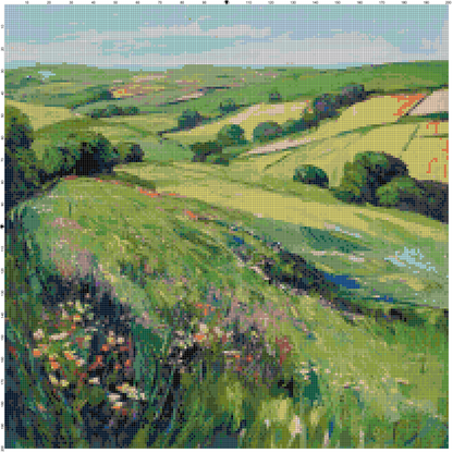 Post-Impressionist Landscapes: Cross Stitch Patterns - Book 5