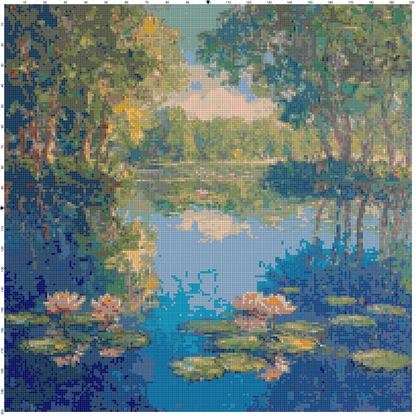 Post-Impressionist Landscapes: Cross Stitch Patterns - Book 3
