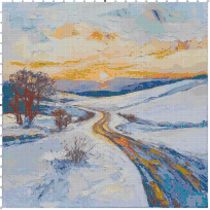 Post-Impressionist Landscapes: Cross Stitch Patterns - Book 8