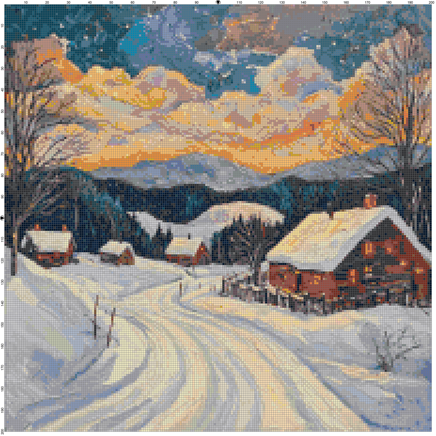Post-Impressionist Landscapes: Cross Stitch Patterns - Book 13
