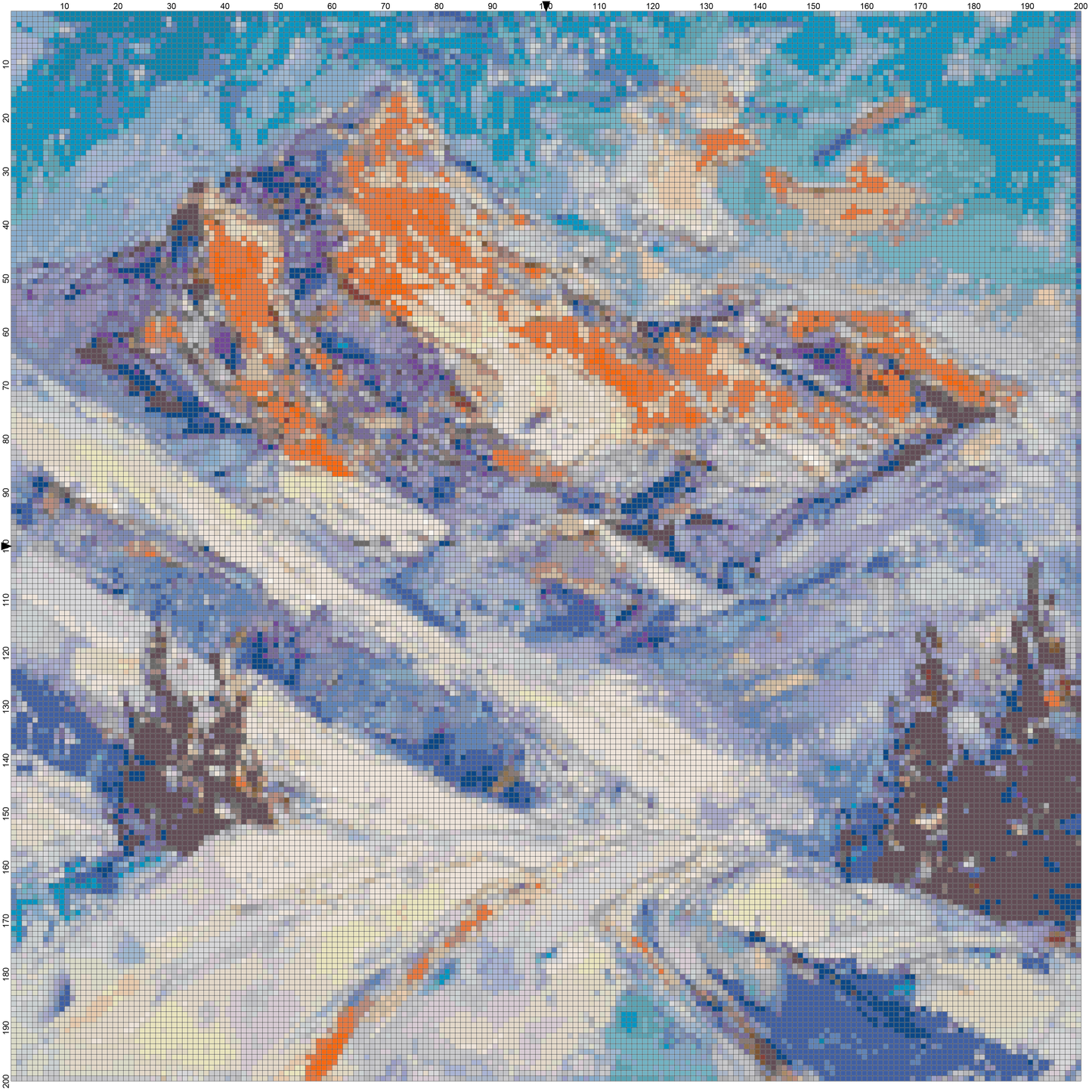 Post-Impressionist Landscapes: Cross Stitch Patterns - Book 17