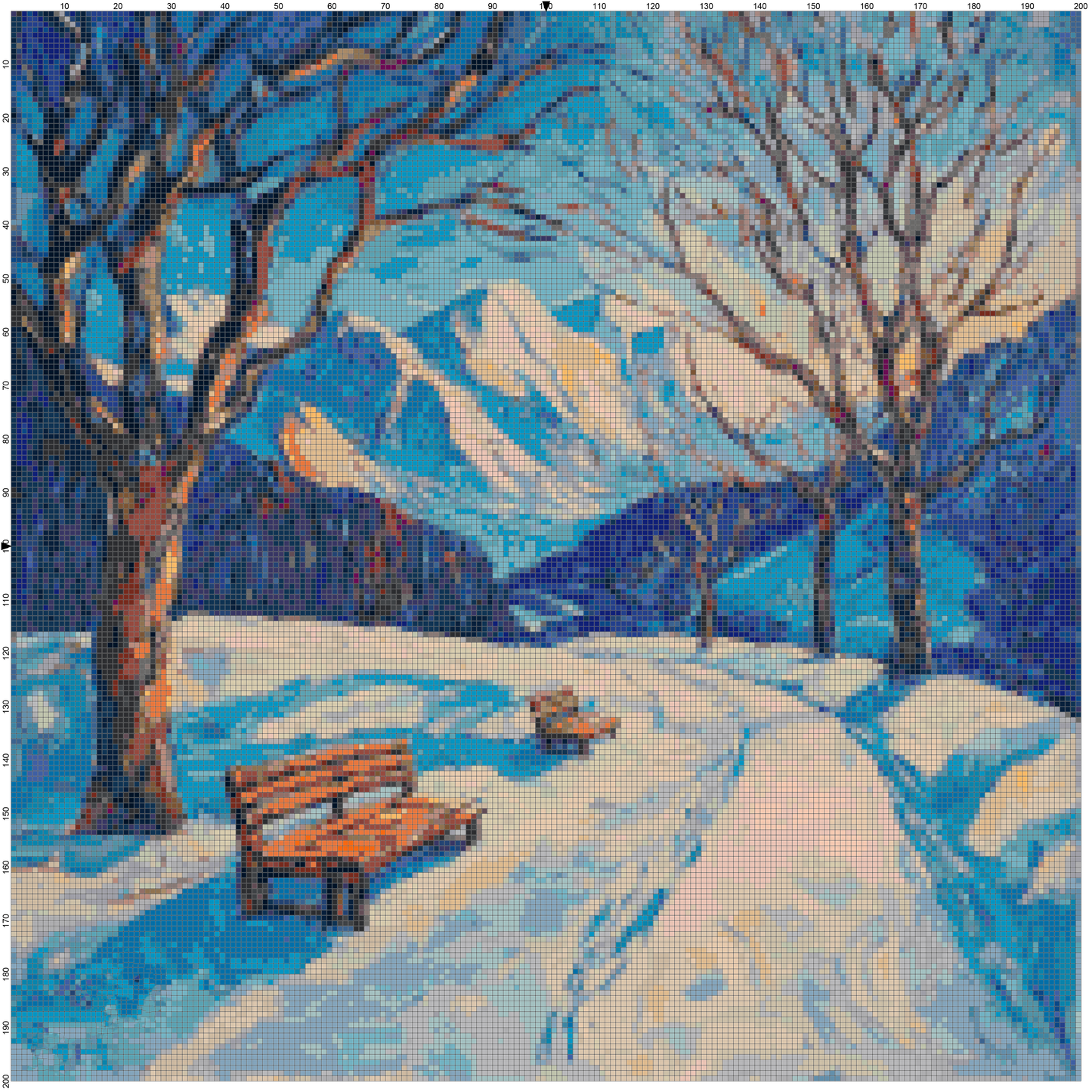 Post-Impressionist Landscapes: Cross Stitch Patterns - Book 24