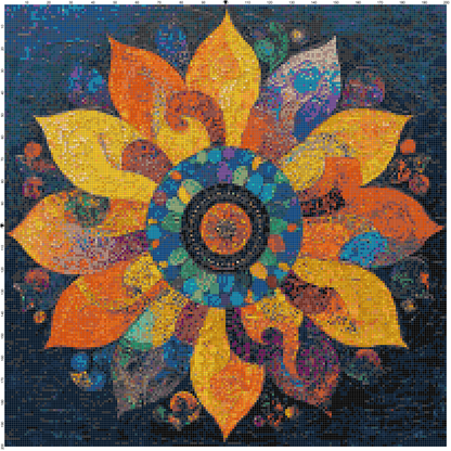 Color Vortex: Mandala Cross Stitch Patterns - Book 1