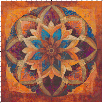 Color Vortex: Mandala Cross Stitch Patterns - Book 1