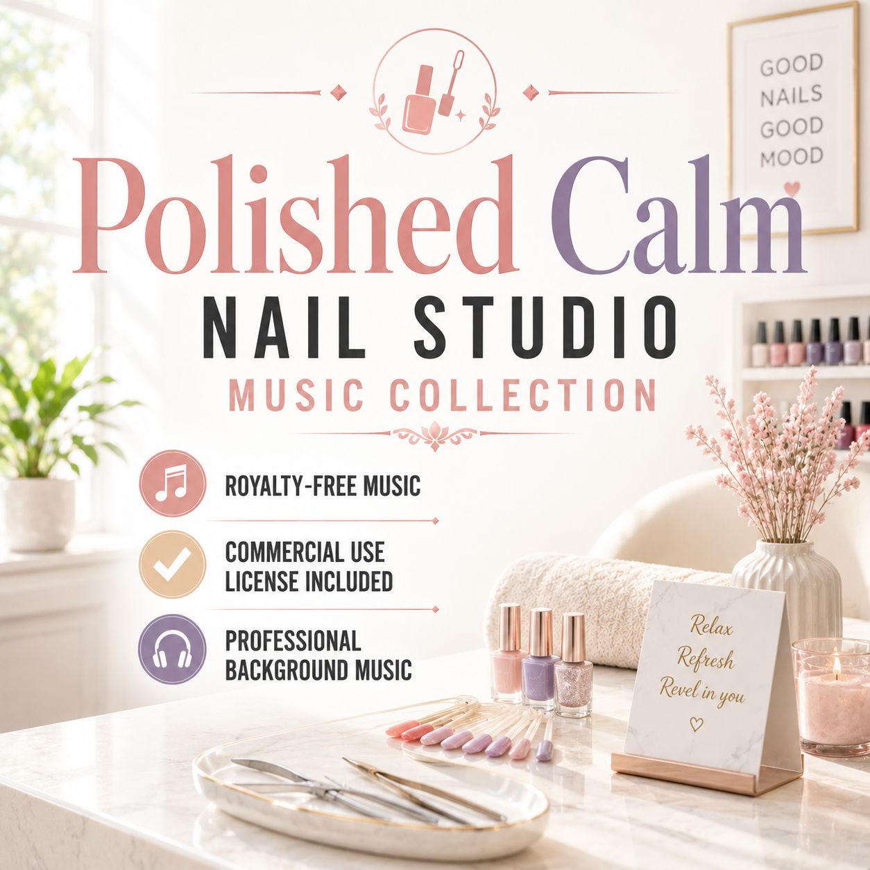 Polished Calm - Nail Studio Music Collection | Royalty-Free | Commercial License Included