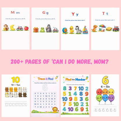 Preschool Learning Bundle - 230+ Colorful Worksheets | Math & English | Ages 3+