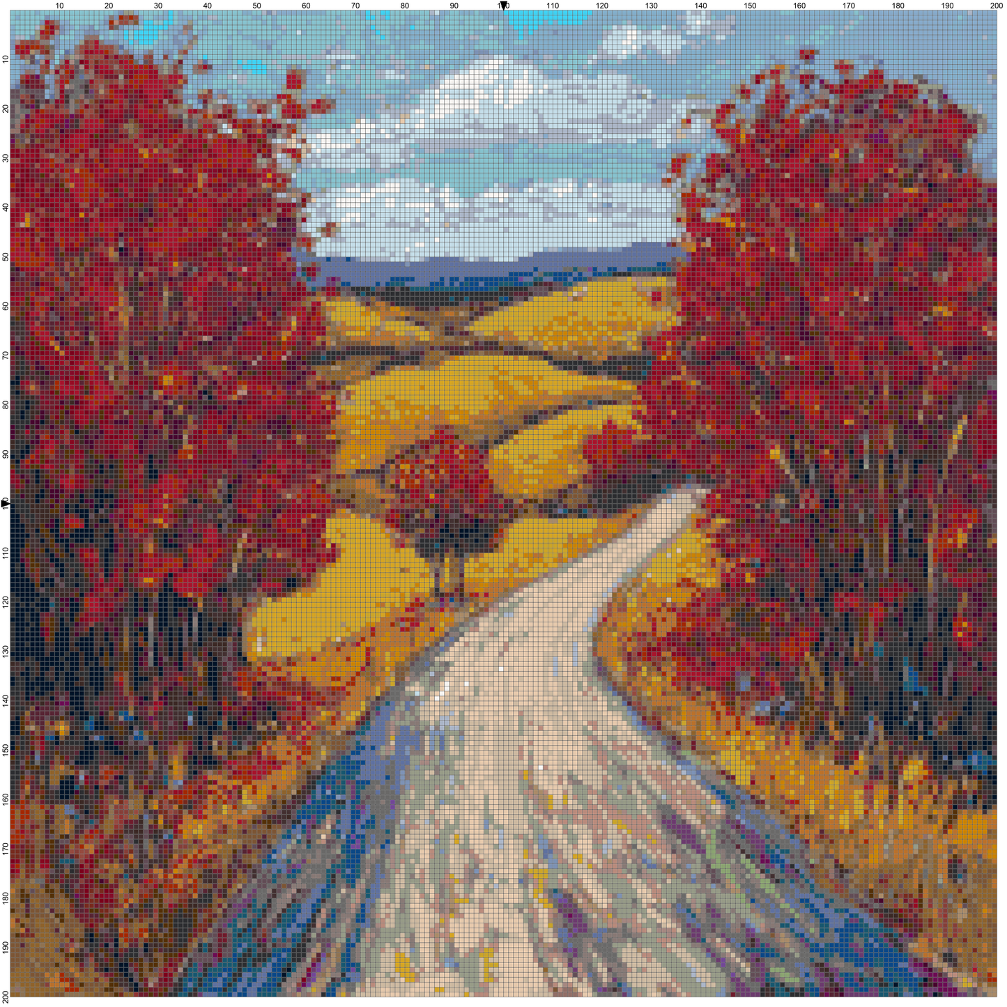 Post-Impressionist Landscapes: Cross Stitch Patterns - Book 19