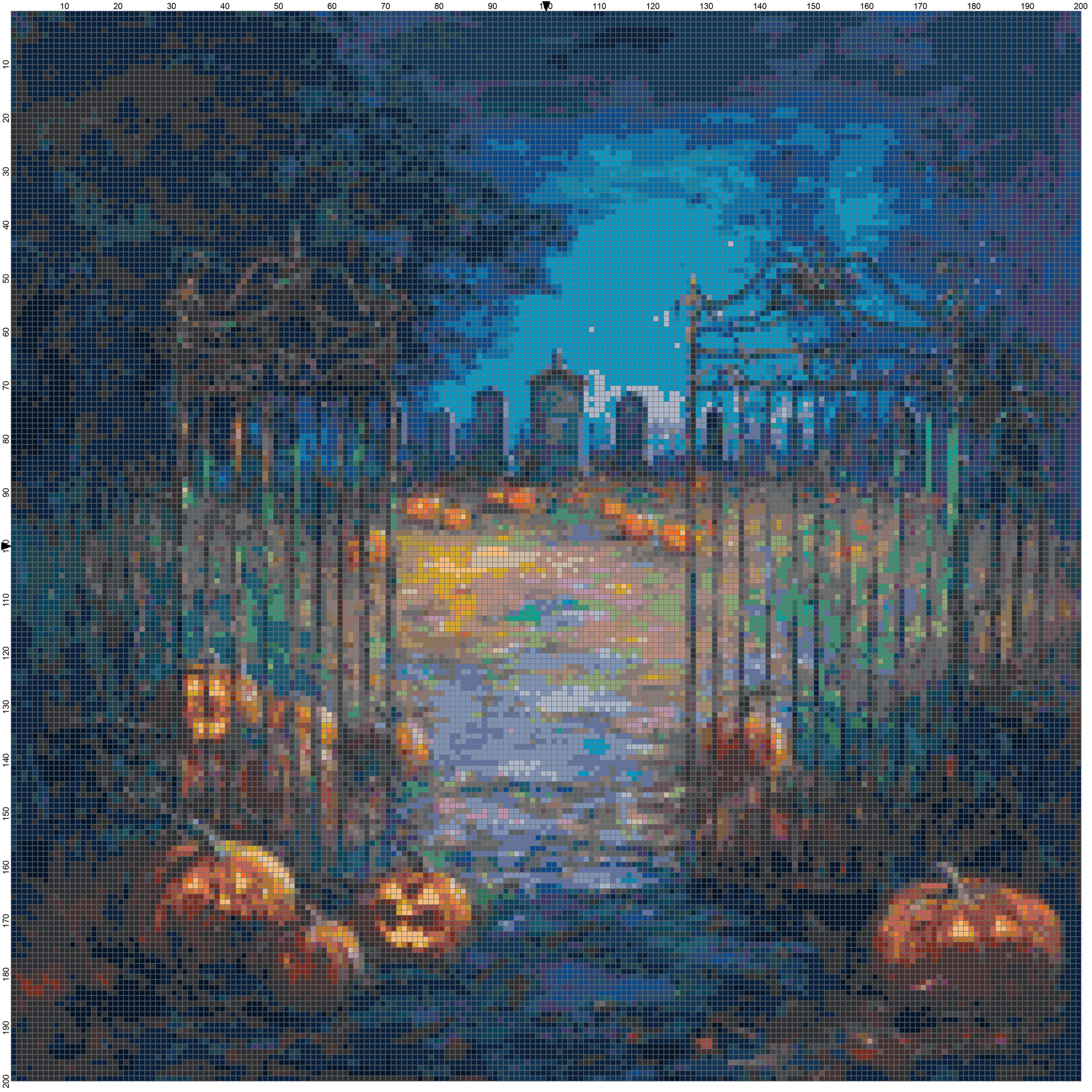 Magic Halloween cross stitch PDF bundle — ghost, skeleton, and spider pumpkin patterns for Halloween embroidery.