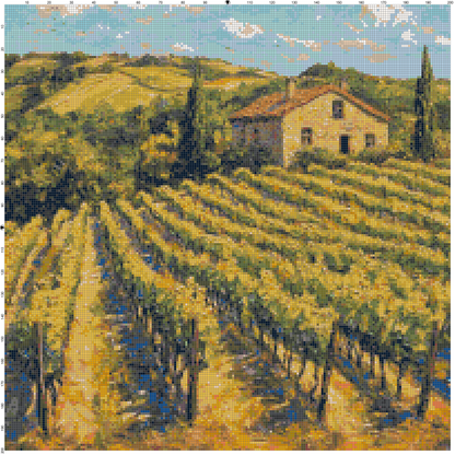 Post-Impressionist Landscapes: Cross Stitch Patterns - Book 1