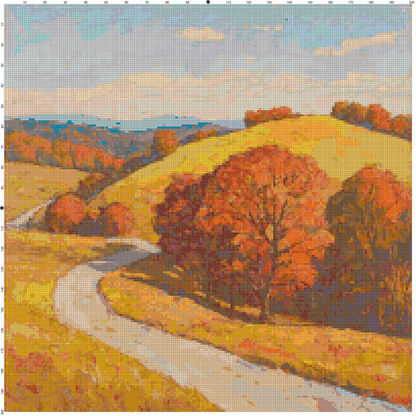 Post-Impressionist Landscapes: Cross Stitch Patterns - Book 17