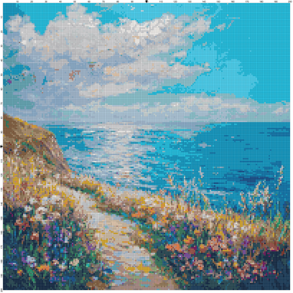 Post-Impressionist Landscapes: Cross Stitch Patterns - Book 9