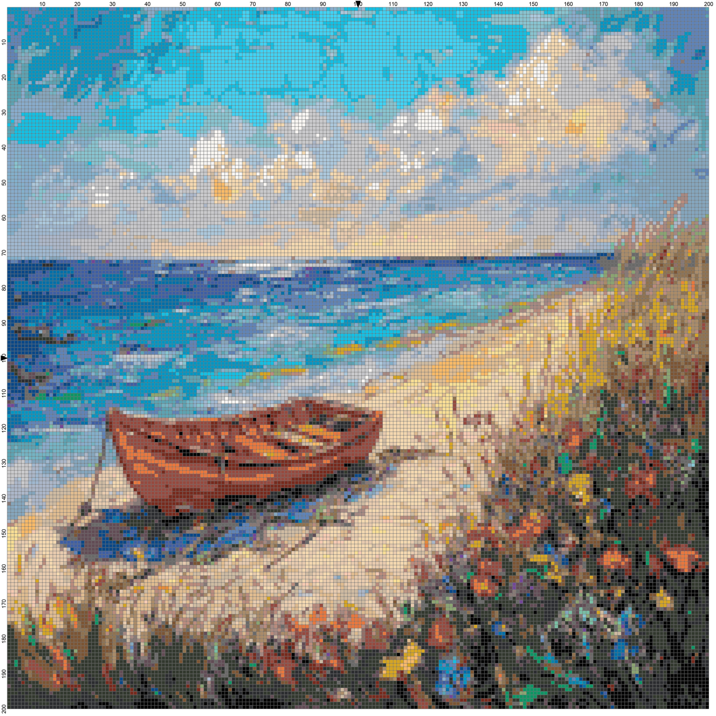 Post-Impressionist Landscapes: Cross Stitch Patterns - Book 13